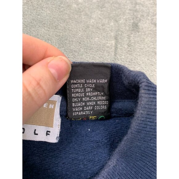 VTG Jantzen Golf Pullover Sweatshirt Unisex Medium Blue Championship Embroidered - Picture 10 of 11